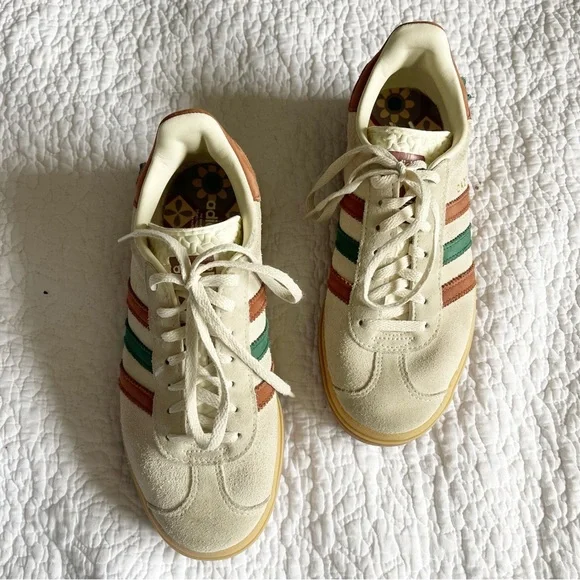 Adidas Women's Gazelle Bold Maple Leaf Platform Sneakers - Cream, Brown, Green - Picture 10 of 15